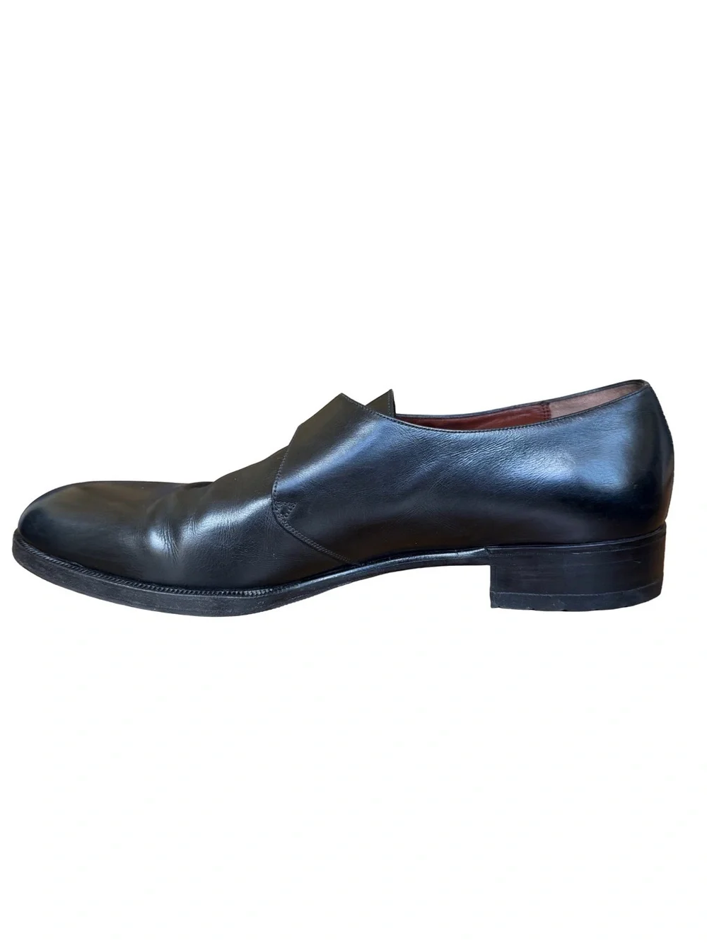 Loewe Black Leather Single Monk Strap Dress Shoes EU 44 US 11 Spain